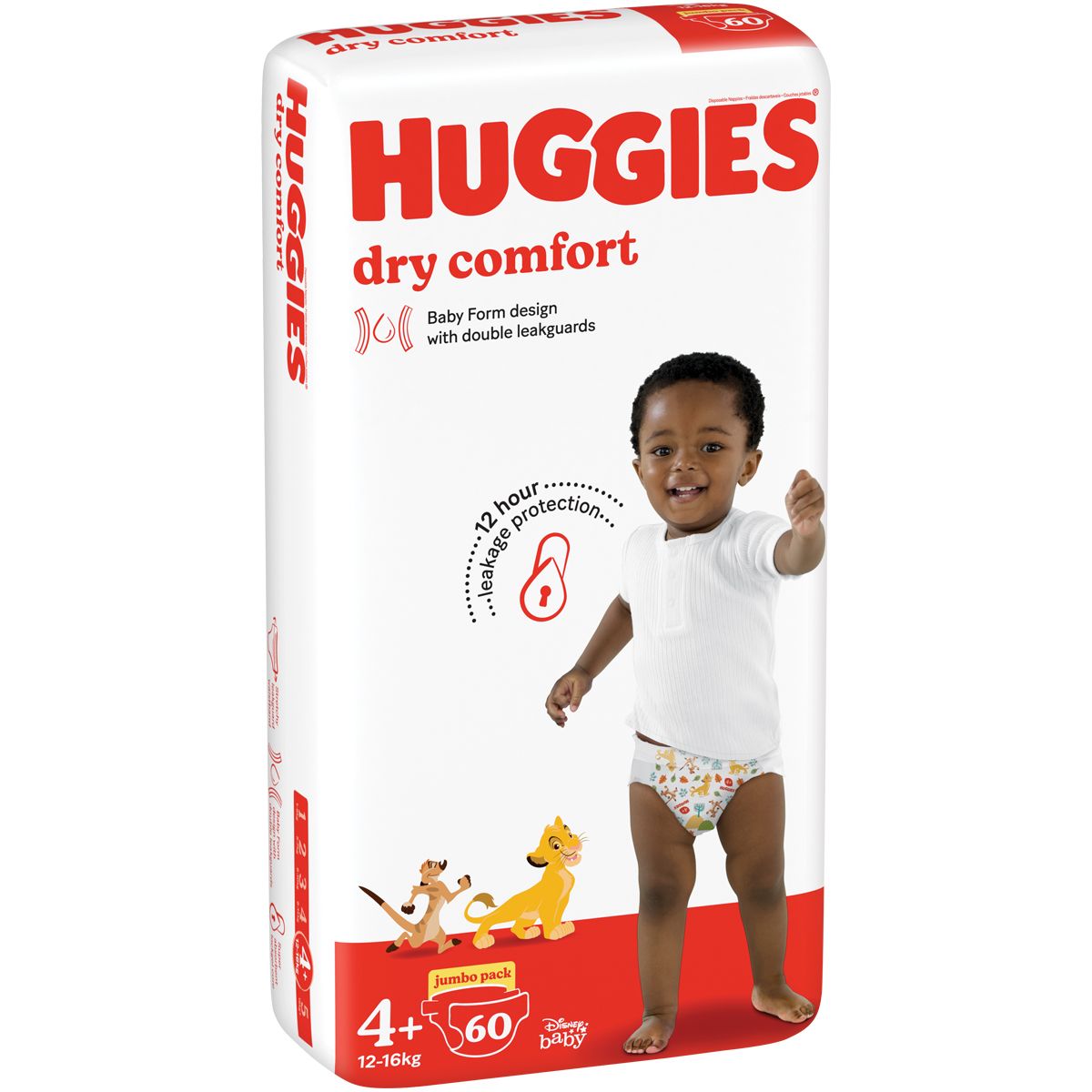 Huggies Dry Comfort Jumbo Size 4+ 60 Pack