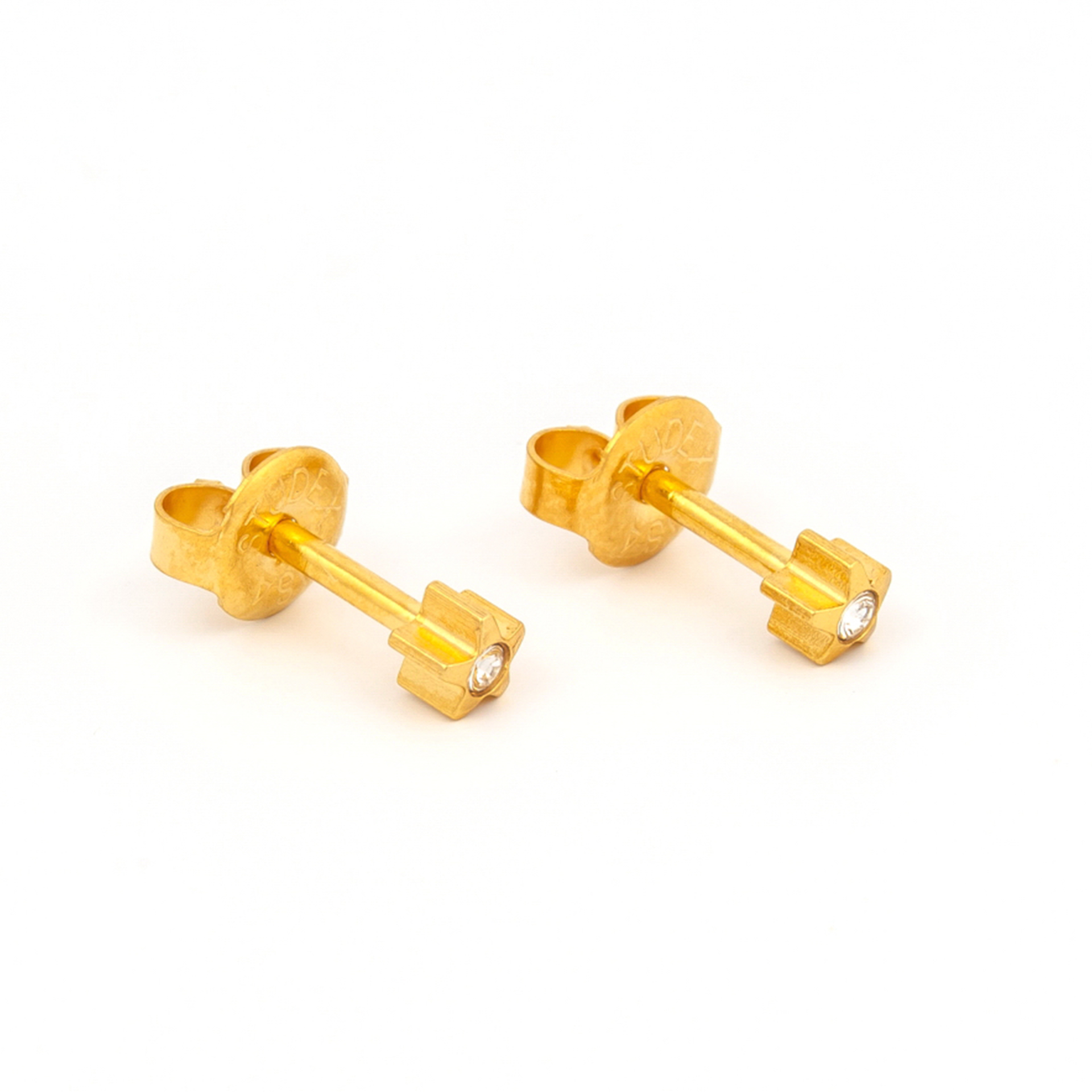 Studex Regular Gold-Plated Star Earrings