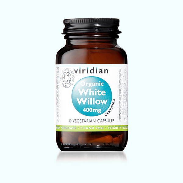 Viridian Organic White Willow 400mg 30 Capsules