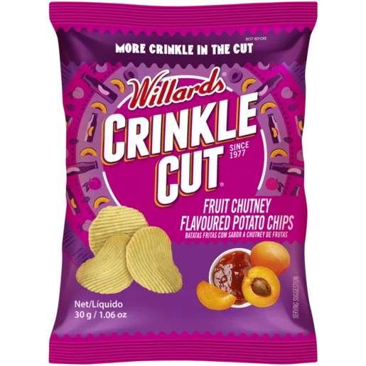 Willards Crinkle Cut French Chutney Crisps 30g