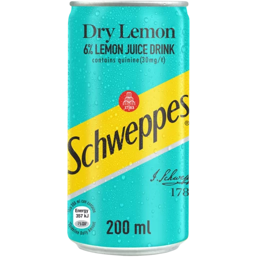 Schweppes Dry Lemon Carbonated Drink 200ml