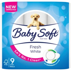Toilet Roll 2 Ply White 9 Pack Babysoft