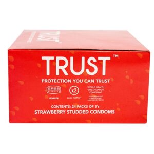 Trust Studded Condoms Strawberry Flavour 3 Pack