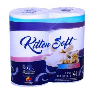 Kitten Soft Toilet Paper 2 Ply 4 Rolls