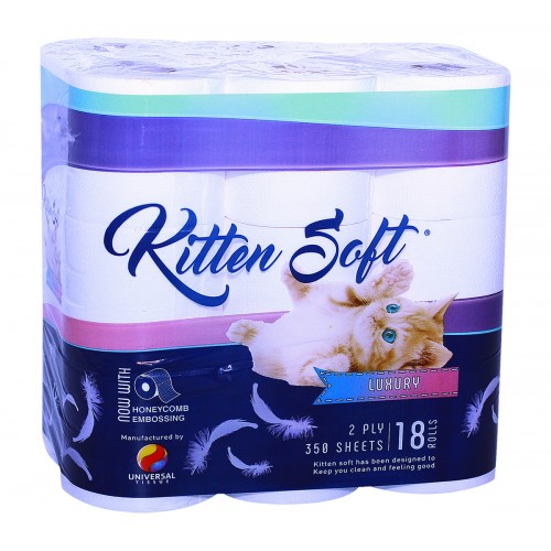 Kitten Soft Toilet Paper 2 Ply 18 Rolls
