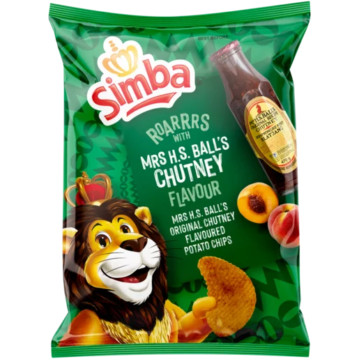 Simba Chips Mrs Ball's Chutney Flavoured 36g