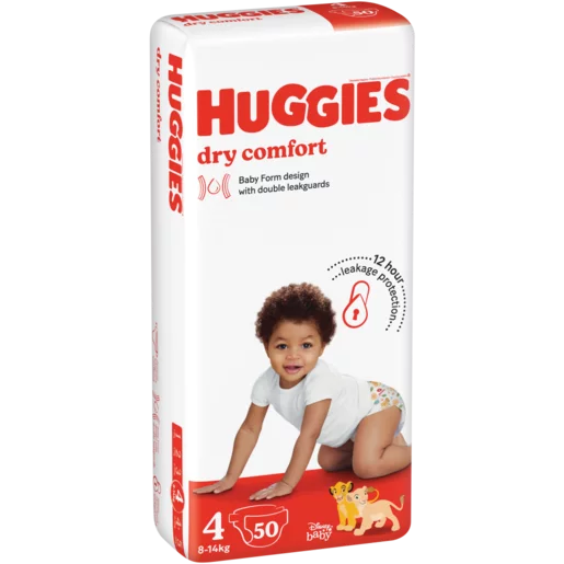 Huggies Dry Comfort Size 4 Nappies Pack of 50