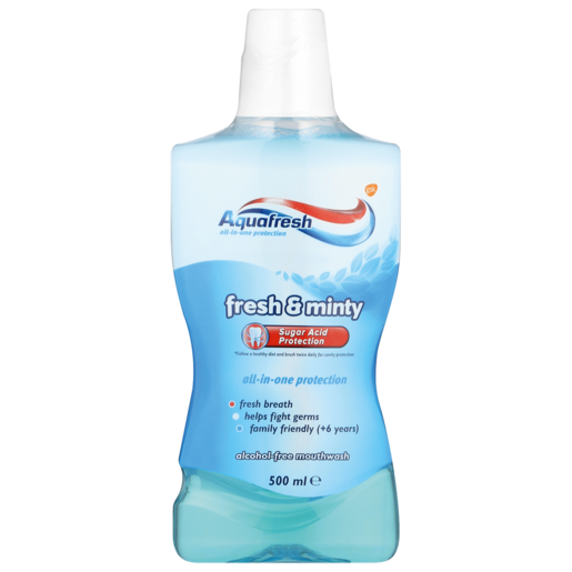 Aquafresh Mouthwash Fresh and Minty 500ml