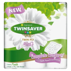 Twinsaver Toilet Paper 2-Ply 200 Sheets 9 Pack