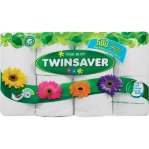 Twinsaver Toilet Paper 1-Ply Roll Pack 8