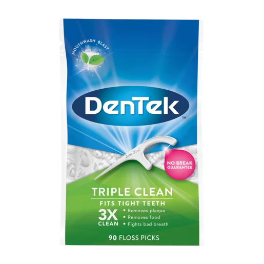 DT Floss Pick Triple Clean 90 Pack