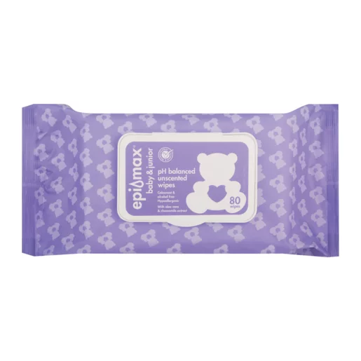 Epi-Max Baby Junior Sensitive Wipes 80 Pack