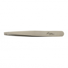 Flair Tweezer Slanted Tip Brushed Steel