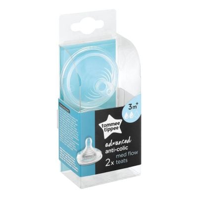 Tommee Tippee Anti-Colic Medium Flow Teat Pack of 2