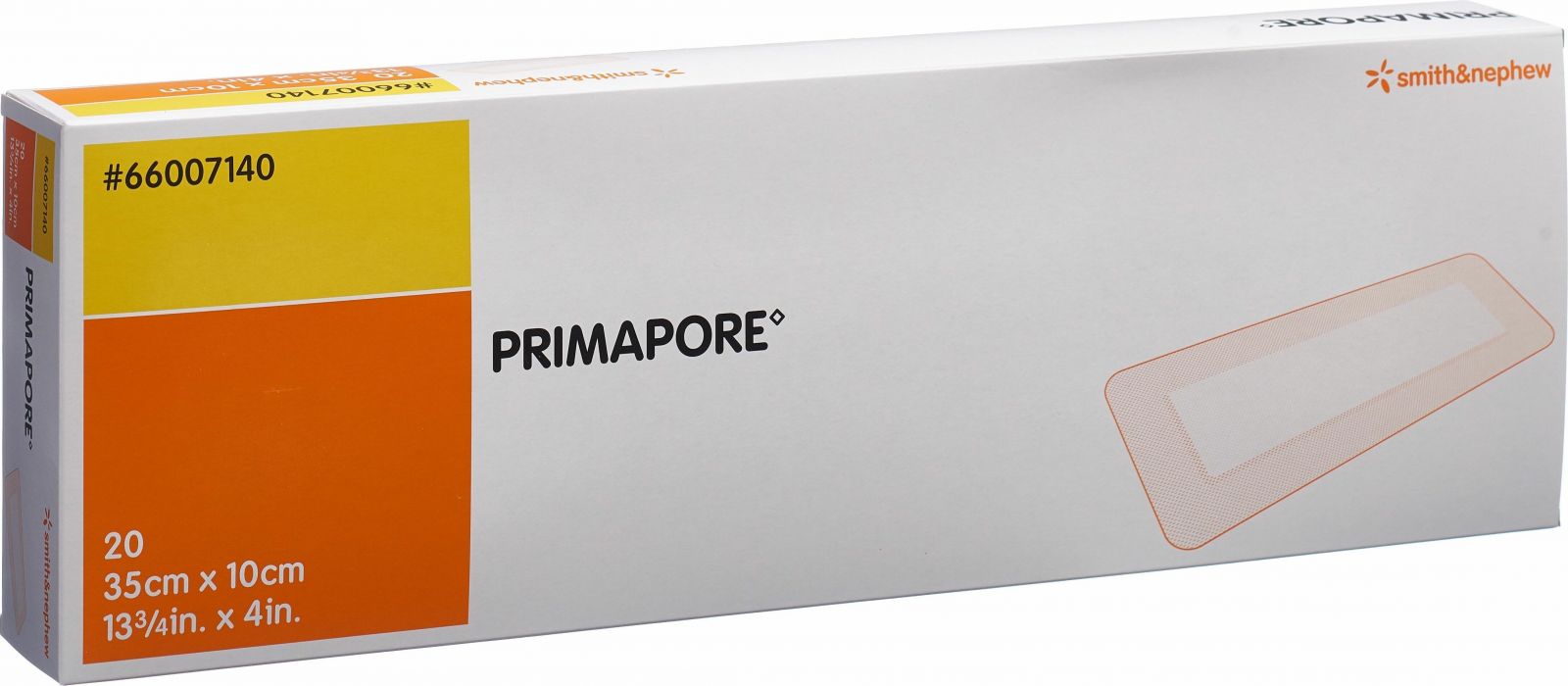 Primapore Adhesive Wound Dressing 35cm x 10cm 20 Pack
