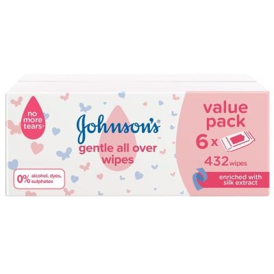 Johnson's Baby Wipes All Over Pack of 432
