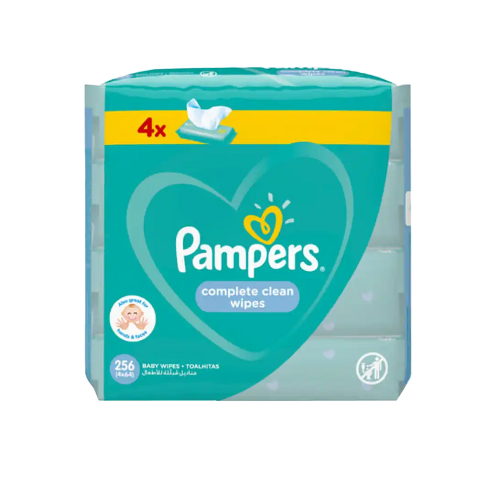 Pampers Baby Wipes Fresh 4 Pack Bundle 256 Wipes