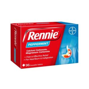 Rennies Peppermint Chewable Tablets 68mg Pack of 96