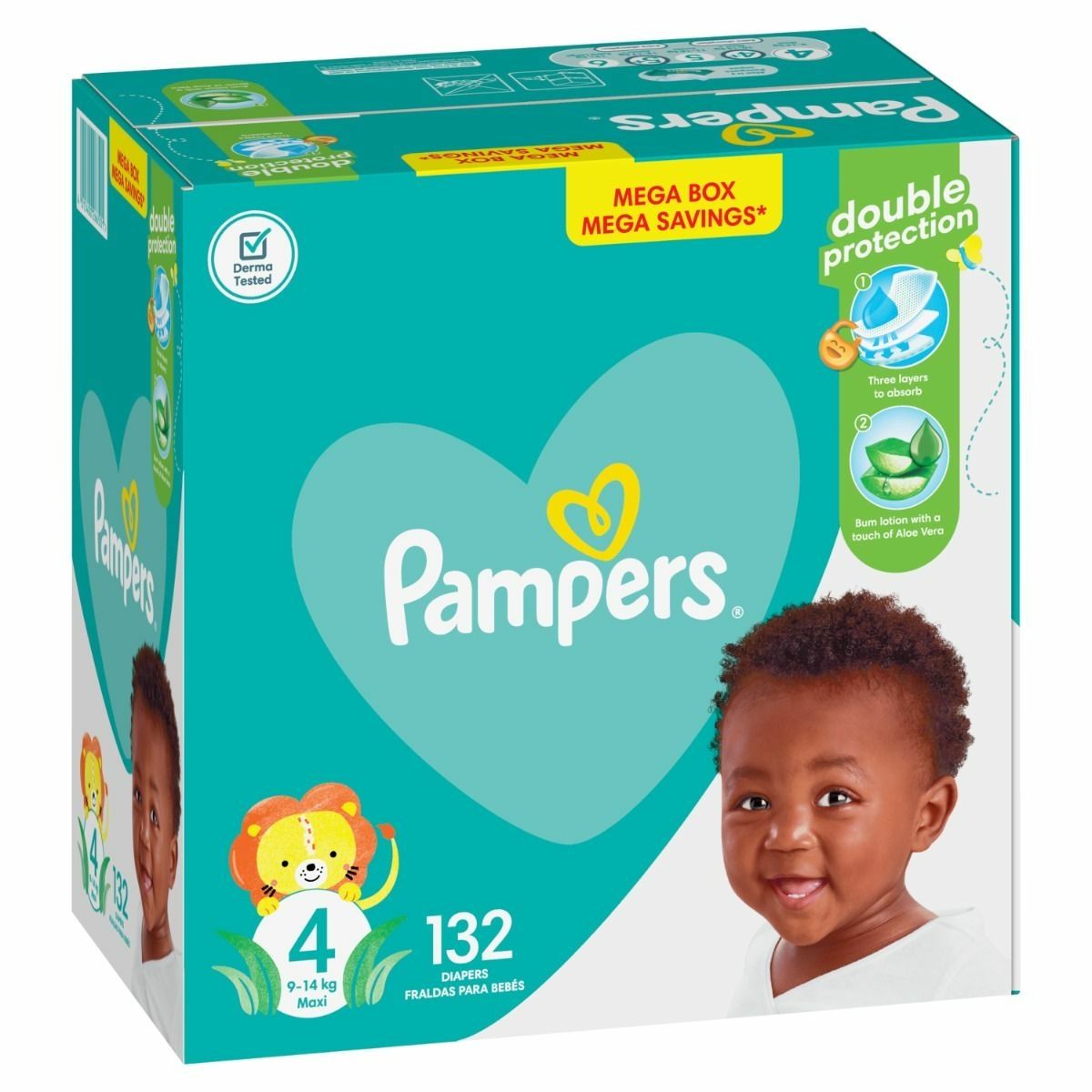 Pampers Active Baby Maxi Size 4 Mega Box 132 Pack