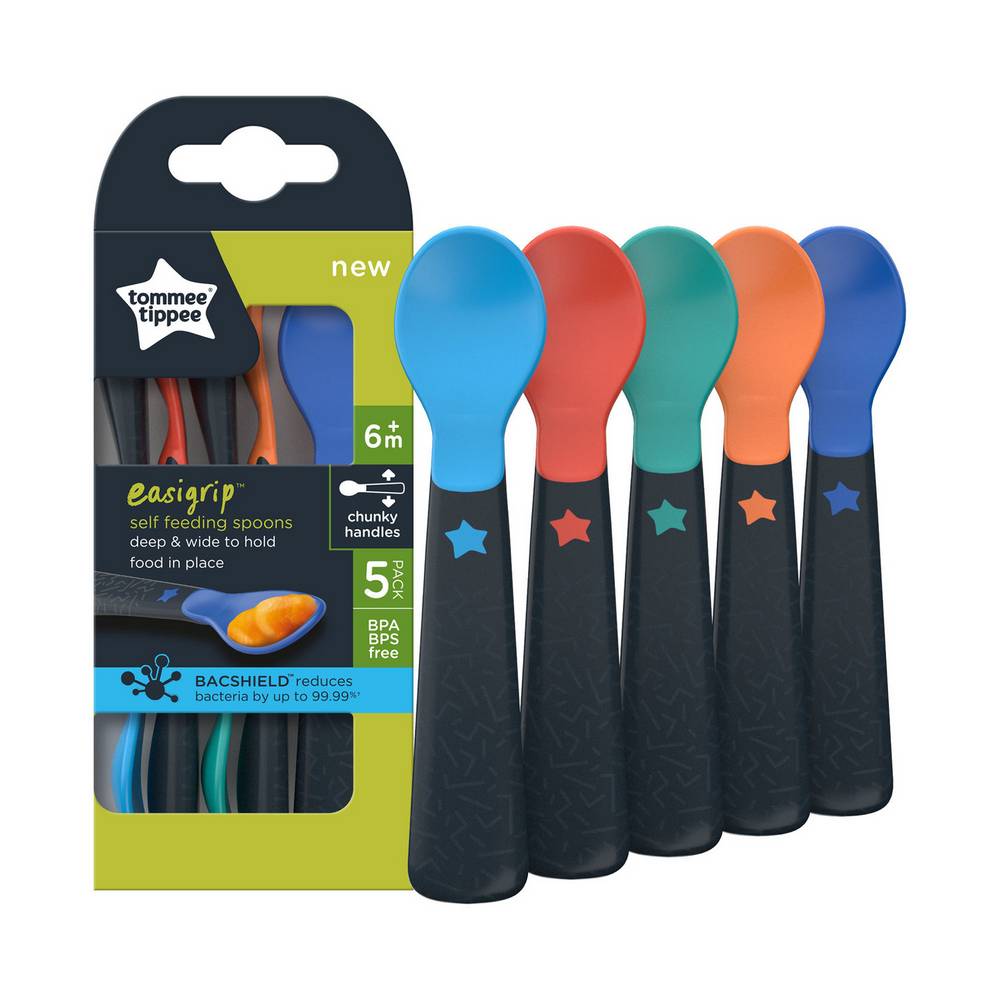 Tommee Tippee EasyGrip Feeding Spoon Pack of 5