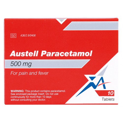 Austell Paracetamol 500mg Tablets 10-Pack