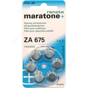 Zenith Renata Battery ZA675 Pack 6