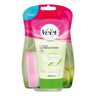 Veet In Shower Hair Removal Cream Dry Skin 150ml