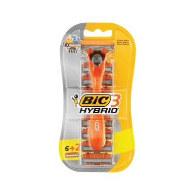 BIC Razor 3 Hybrid 6 Blade Plus 2 Refills