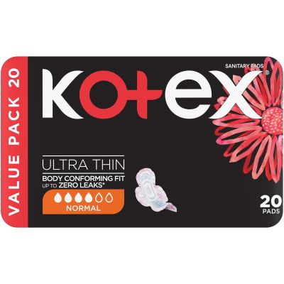 Kotex Ultra Thin Normal Absorbency Pads 20 Pack