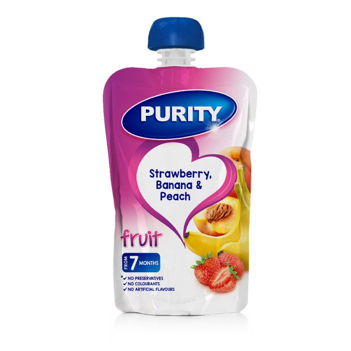 Purity Pouch Peach, Strawberry, Pumpkin & Carrot 110ml
