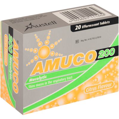 Amuco 200mg Effervescent Tablets 20