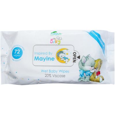 Portia M Baby Wipes Unscented Blue 72