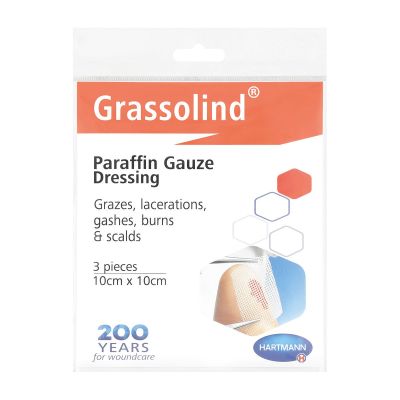 Grassolind Neutral Ointment Gauze Dressing 10cm x 10cm 10 Pack