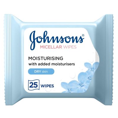 Johnson's Essential Facial Wipes Dry Skin 25