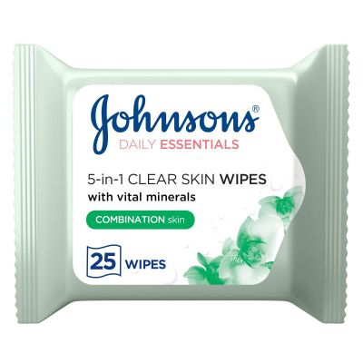 Johnson's Daily Essentials Clear Skin Wipes 25