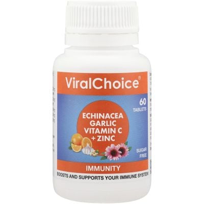 Viral G Echinacea Garlic Zinc Vitamin C Tablets 60