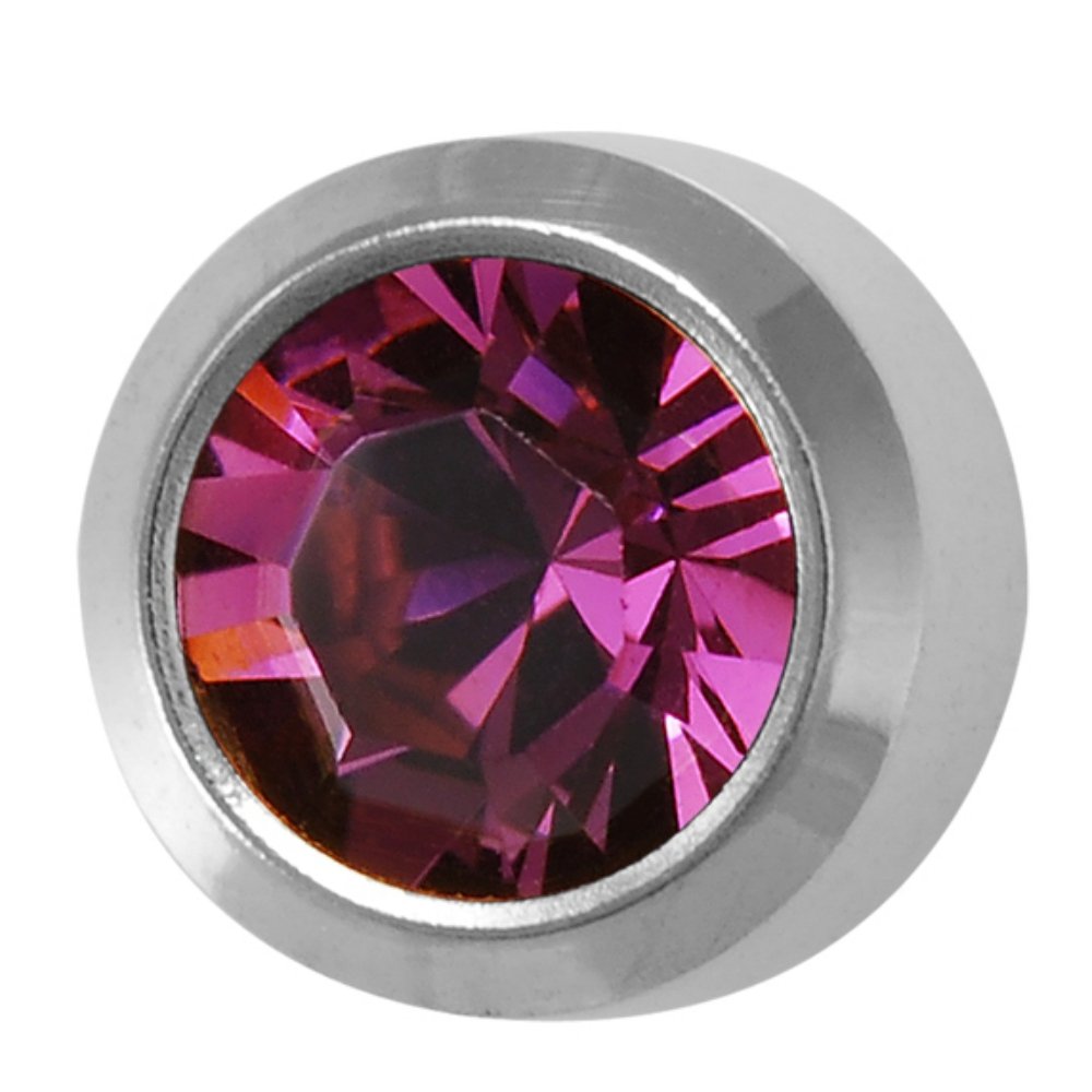 Studex Select Regular Gold Plated February Amethyst Bezel Earrings