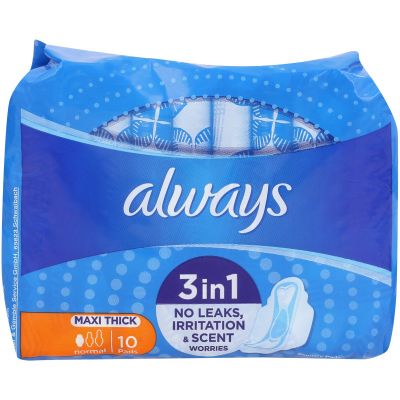 Always Maxi Thick Pads 10 Pack