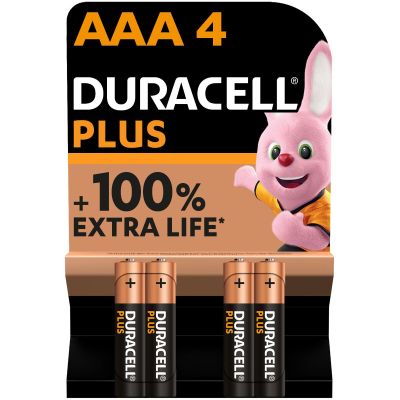 Duracell Plus Power AAA Batteries 4 Pack