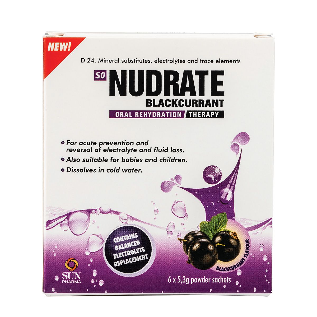 Nudrate Blackcurrant 5.6g Sachets 6