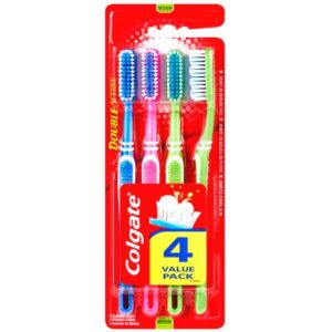 Colgate Toothbrush Double Action Medium 4 Pack