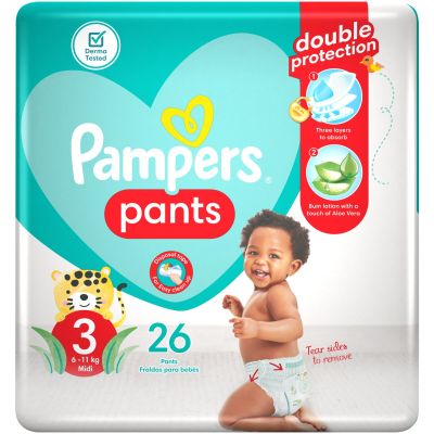 Pampers Active Baby Pants Size 3 Midi Carry Pack 26