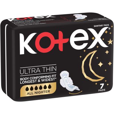 Kotex Ultra Thin Overnight Pads with Wings 7 Pack