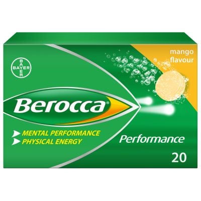 Berocca Perform Mango Effervescent Tablets 20 Pack