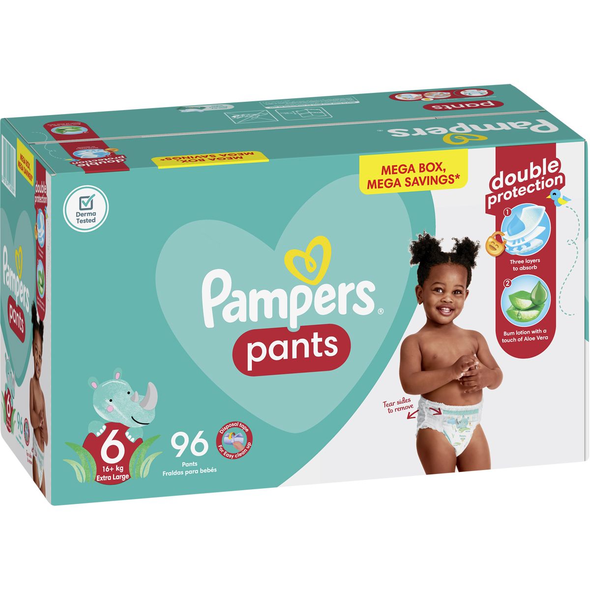 Pampers Active Pants Size 6 XL Mega Box 96 Pack