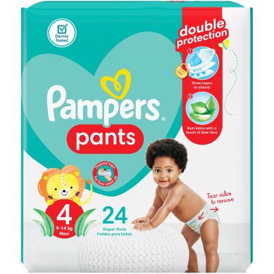 Pampers Active Baby Pants Size 4 Maxi Carry Pack 24