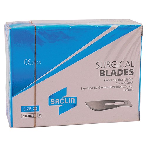 Blade Surgical Size 22 Saclin Pack of 100