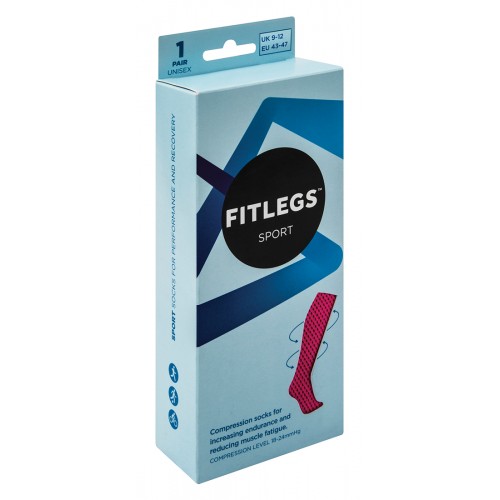 Compression Sports Socks Pink Size 9-12
