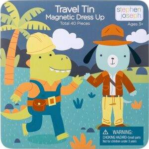 Travel Tin Magnetic Dress-up Dinosaur and Dog