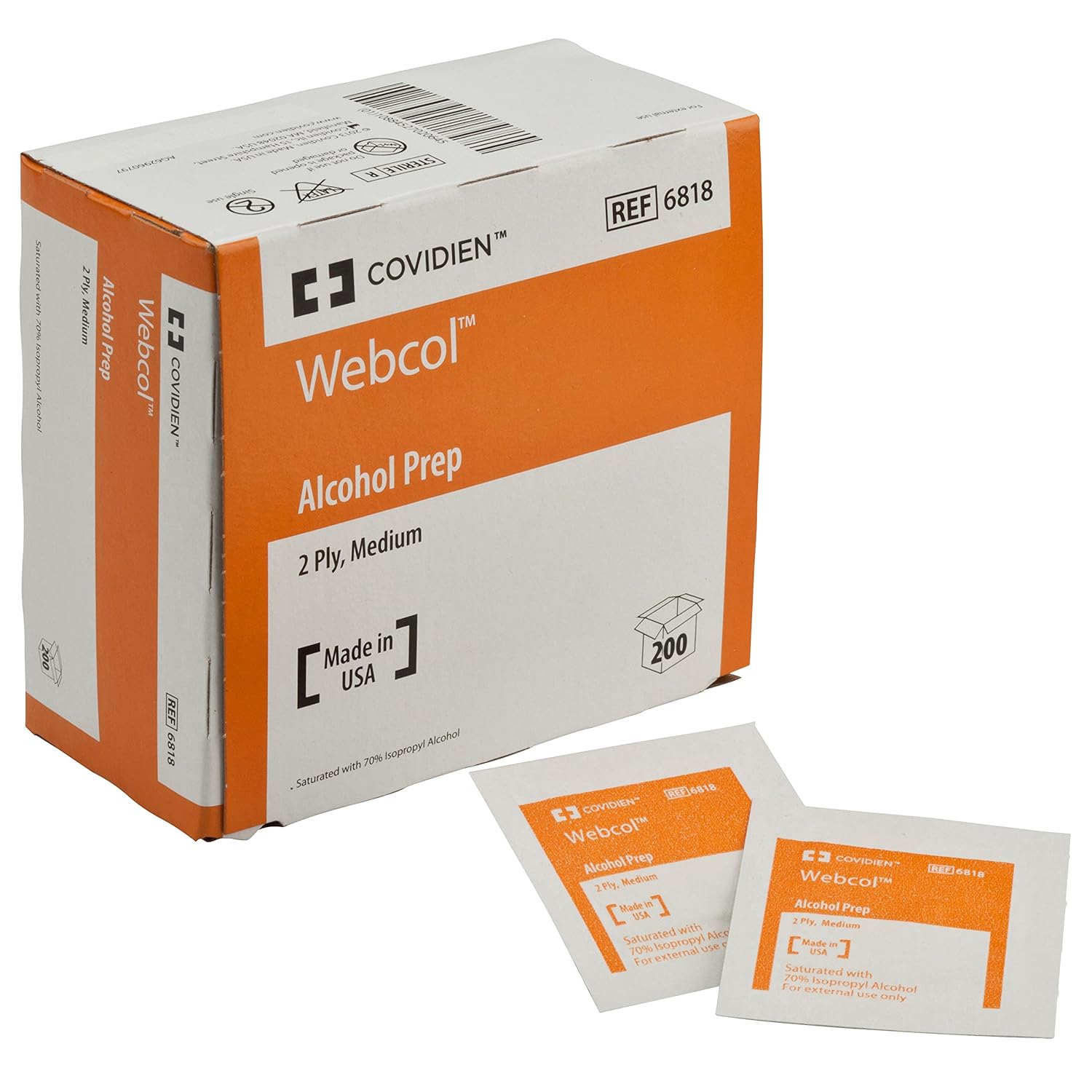 Webcol Alcohol Swabs 2-Ply 200 Pack